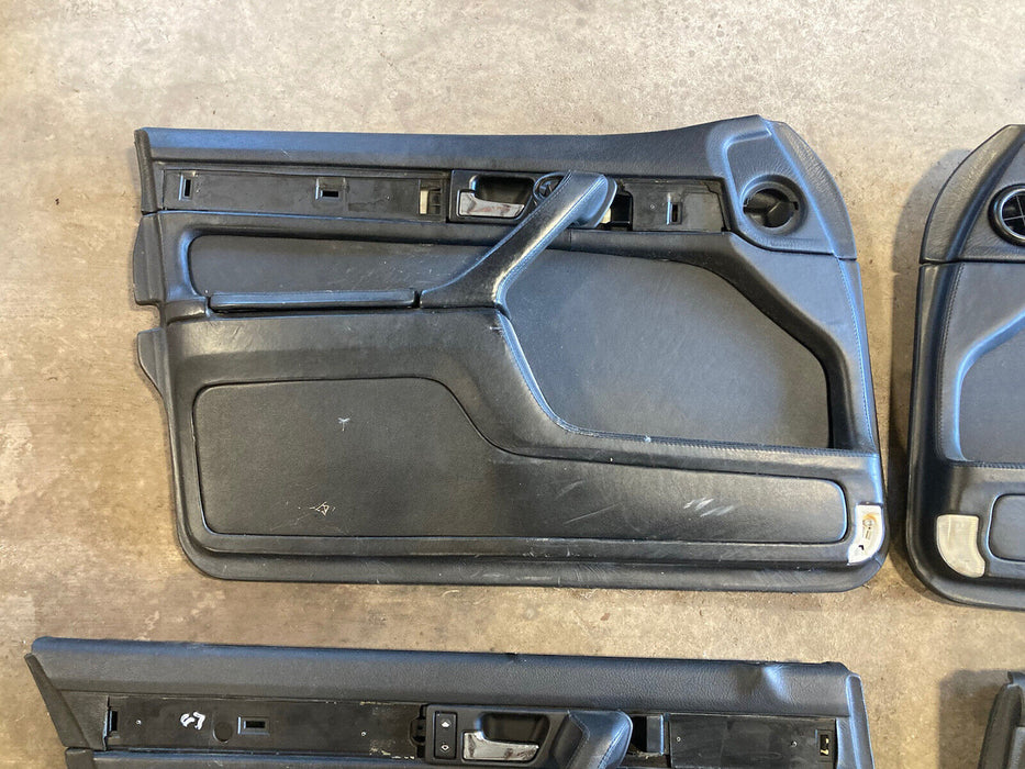 1986-1994 BMW 7 Series E32 Door Cards Black Set Or 4 Panels Interior OEM #816M