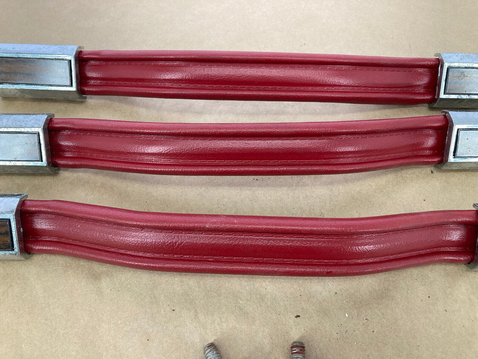 1976-1979 Cadillac Seville Interior Grab Handles Ceiling Red Leather OEM #1769M