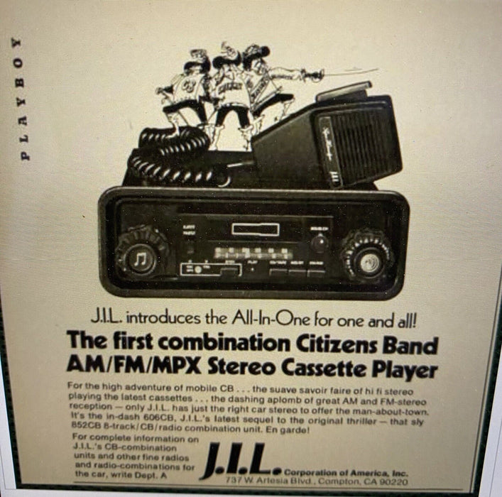 JIL All-in-One CB AM FM MPX Car Stereo Cassette Player Vintage 1976 606CB #1805E