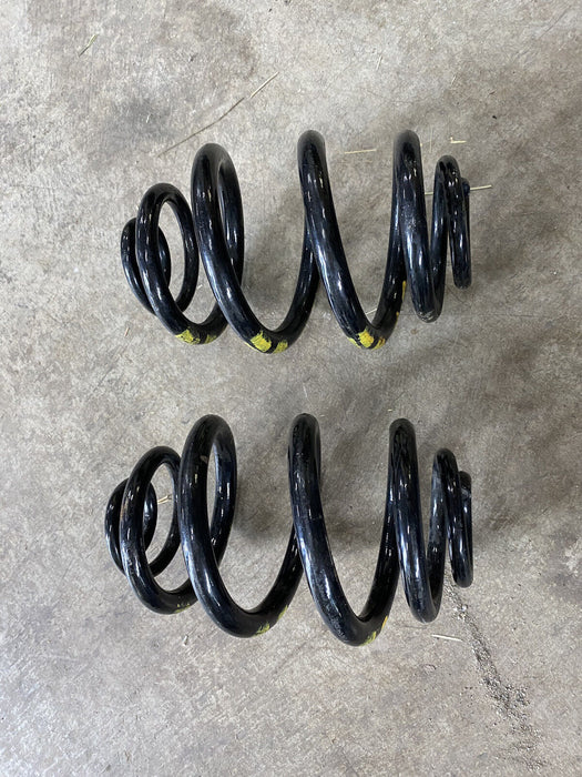 84-91 BMW 3 Series E30 Rear Coil Springs Yellow Stripe OEM Manual NICE #791E