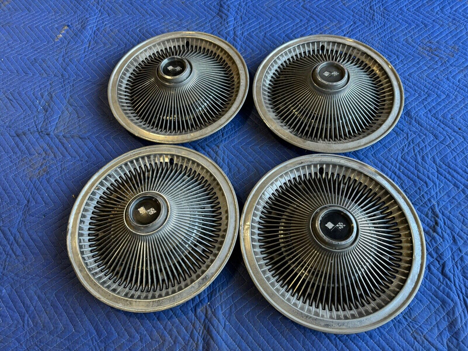 1968-1973 Corvette C3 Original Starburst Turbine Hub Cap Wheel Covers 15” #3209E