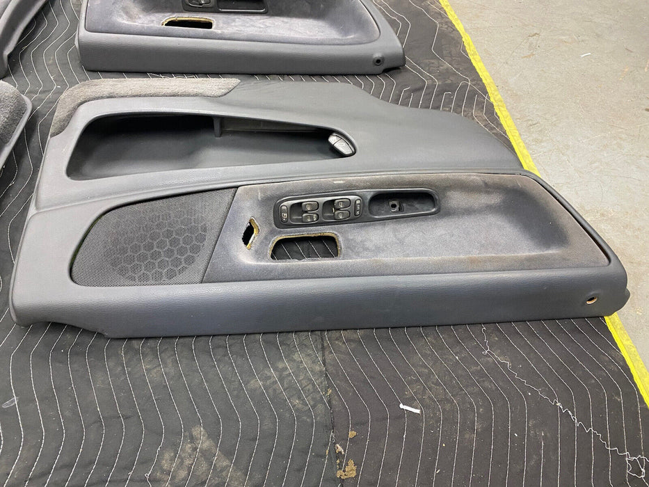 1998-2000 Volvo V70 V70R Charcoal Door Card Panel Set Front & Rear OEM #2976E