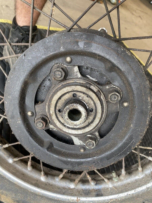 1974 Honda CB360 CB360T Rear Wheel Brake Drum Spoked Sprocket Motorcycle #3006E