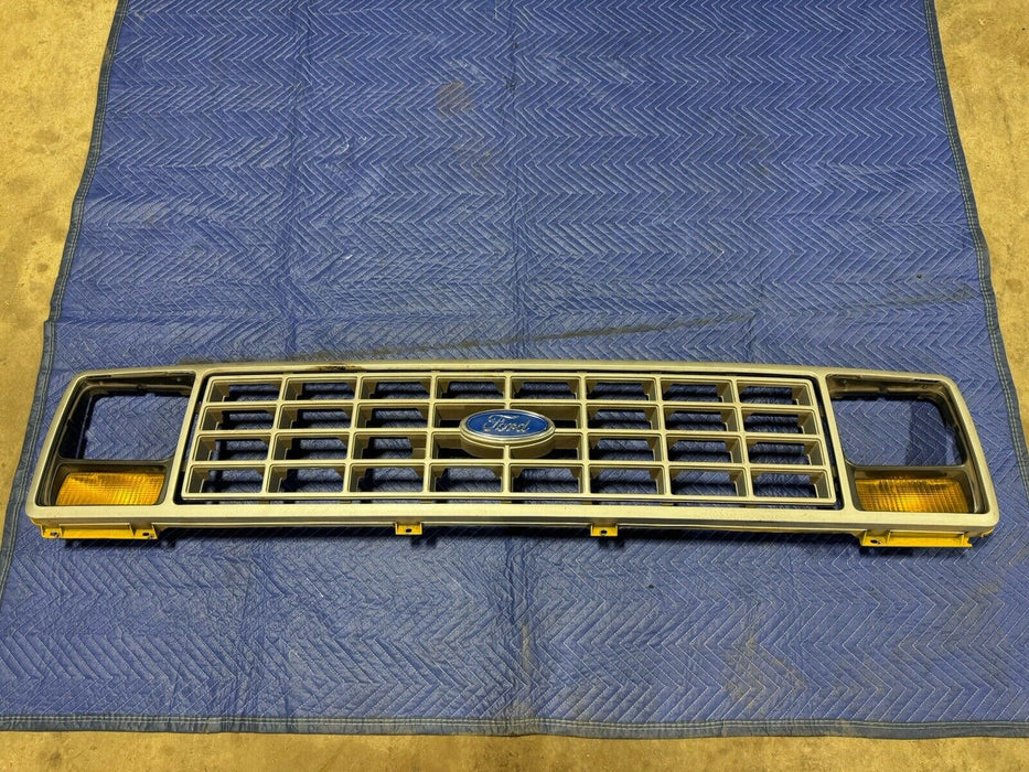 1983-1991 Ford Econoline Van Grille Chrome Complete & Turn Signals OEM #3174E