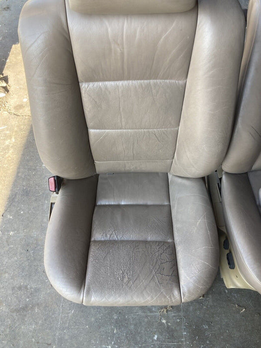 1986-1994 BMW 7 Series E32 Front Bucket Seats Tan Leather Left Right OEM #1016M