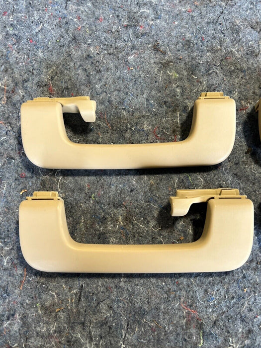 02-12 Audi A4 B6 Sedan Tan Overhead Door Entry Grab Handles 8E0857608C OE #190EM