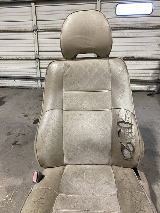 94-00 Volvo 850 850R V70 V70R XC70 Tan Front Power Seat Leather Stitched #156E