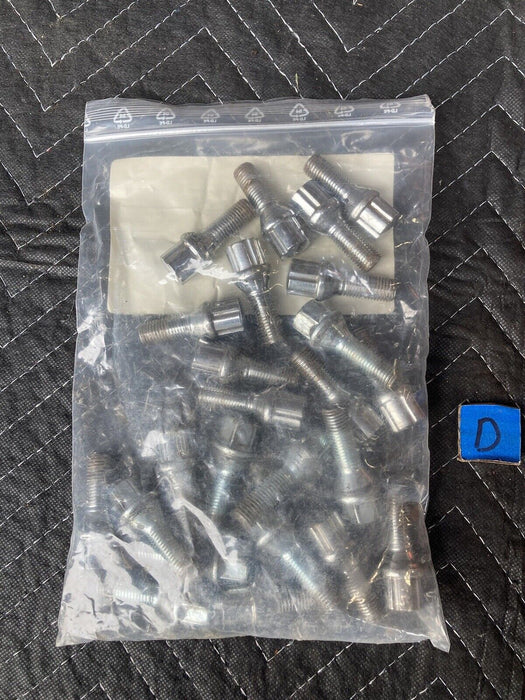 1982-1994 BMW E30 318i 325i M12 17mm Wheel Lug Bolts Nuts Lot Chrome #2312M