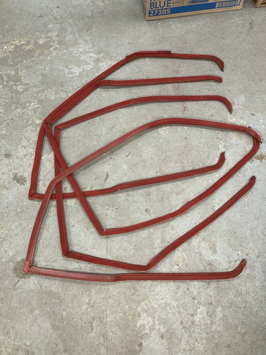 1976-1979 Cadillac Seville Cloth Door Gaskets Weatherstripping Red GM OEM #1860M