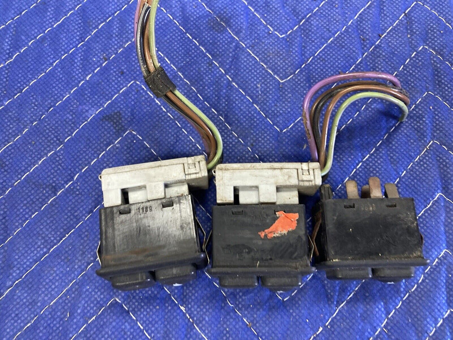 1984-1991 BMW 318i 325i E30 Set Of 3 Window Switch Button 1378938 OEM #2542M