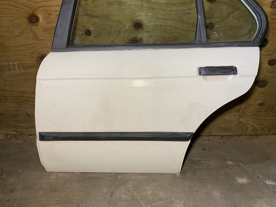 84-91 BMW Sedan Driver Rear Door White Complete OEM 318i 325i 325ix E30 #806E