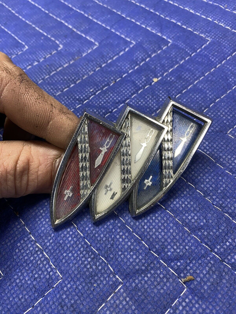 1961-1964 Buick Electra Lesabre 225 Grille Emblem Buick Tri Shield  OEM #3057E