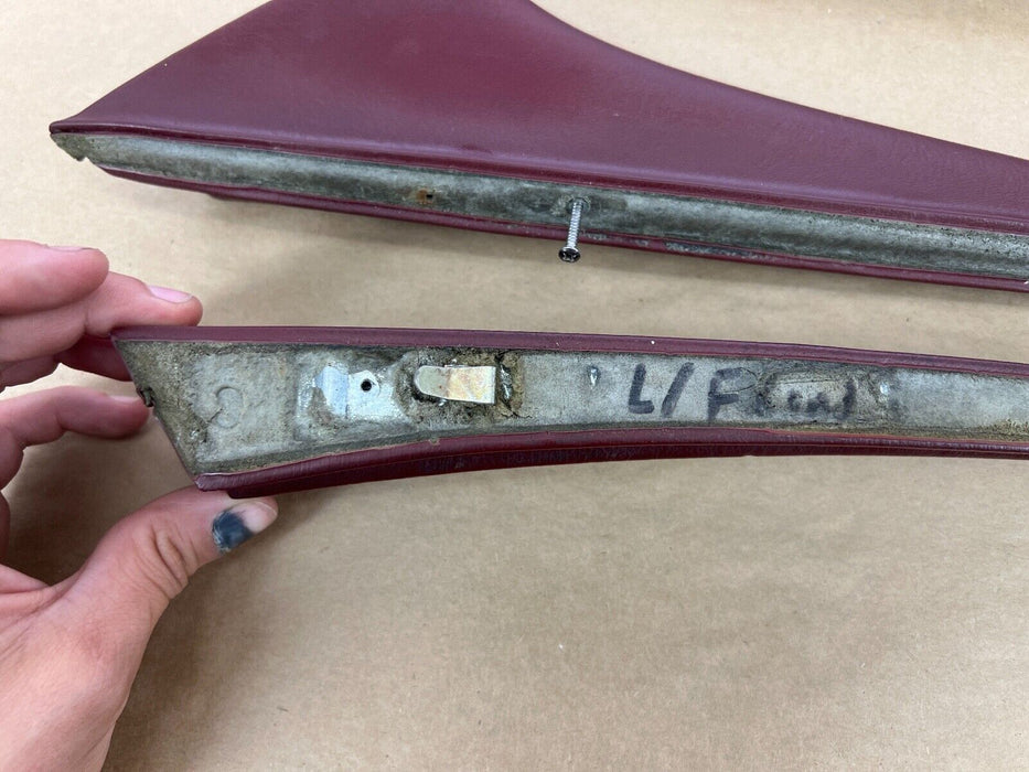 1979-1985 Mercedes 300SD W126 Set of Front Rear L + R Maroon Door Trim OEM#275EM