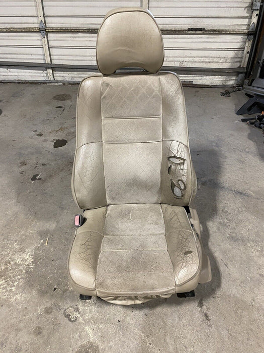 94-00 Volvo 850 850R V70 V70R XC70 Tan Front Power Seat Leather Stitched #156E