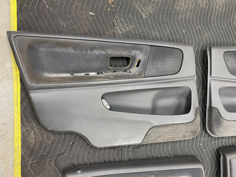 1998-2000 Volvo V70 V70R Charcoal Door Card Panel Set Front & Rear OEM #2976E