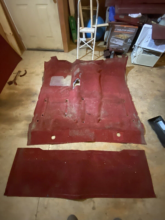 88-98 Chevy Silverado GMC Floor Carpet Set Front & Rear OEM Maroon Red #398E