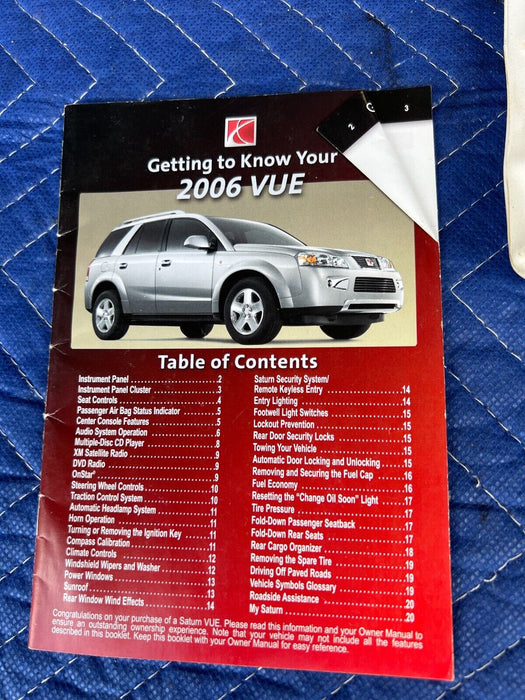 2002-2007 Saturn Vue 2006 Owner's Repair Manual OEM #601EM