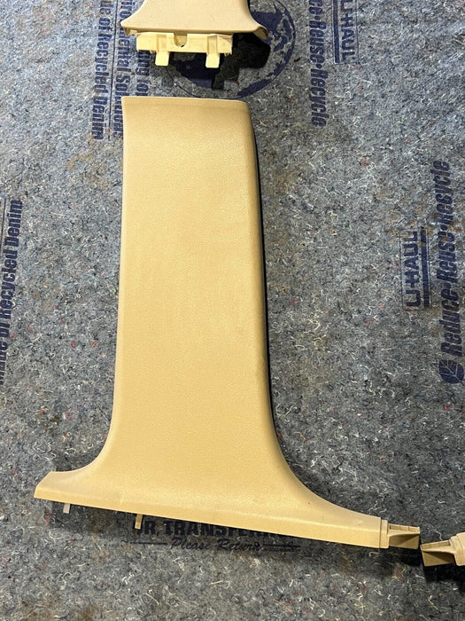 02-08 Audi A4 B6 Sedan B Pillar Seat Belt Retractor Upper Lower L & R Tan #234EM