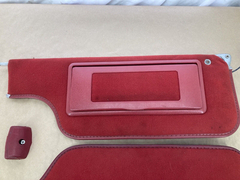 1976-1979 Cadillac Seville Sun Visors Set LH RH Red Shade Pair Left Right #1781M