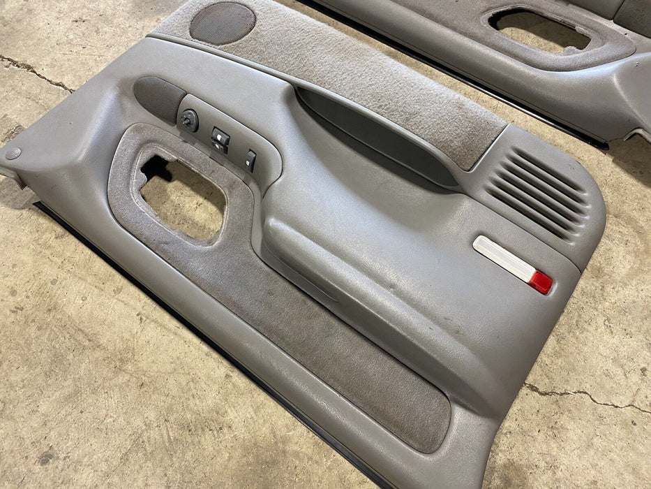 95-98 Chevrolet Silverado Sub Right & Left Interior Door Panel Gray OEM #1294E