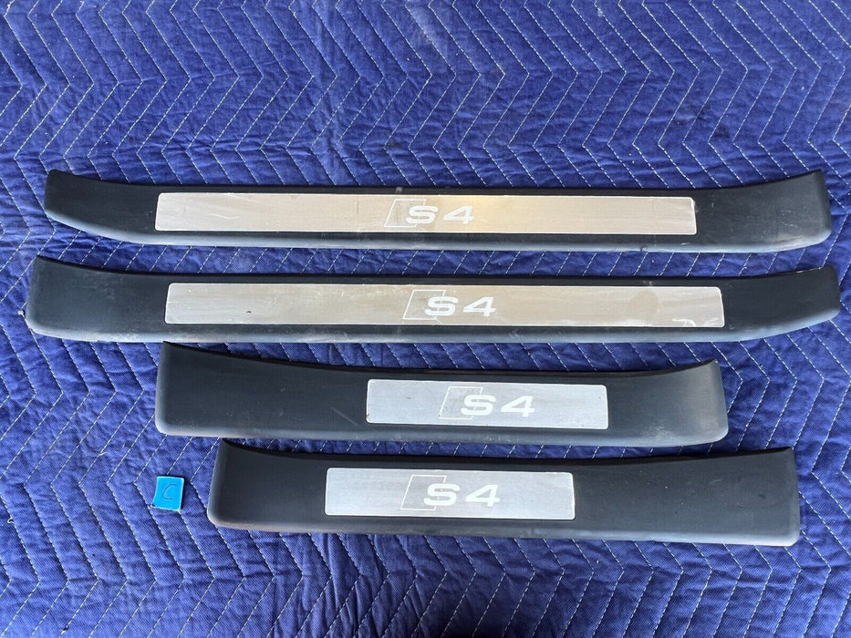 2003-2009 Audi S4 B6 B7 8E Set of 4 Door Sill Scuff Guards 8E0853376A OEM #674EM