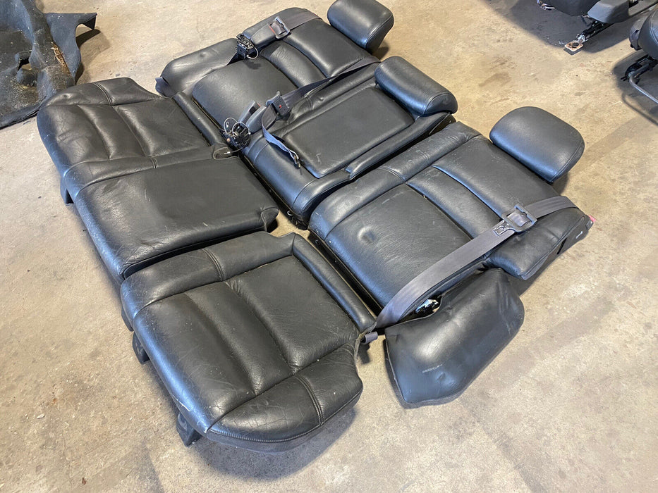 1998-00 Volvo V70 V70XC C70 S70 Rear Seat Set Charcoal Leather OEM Upper #1026E