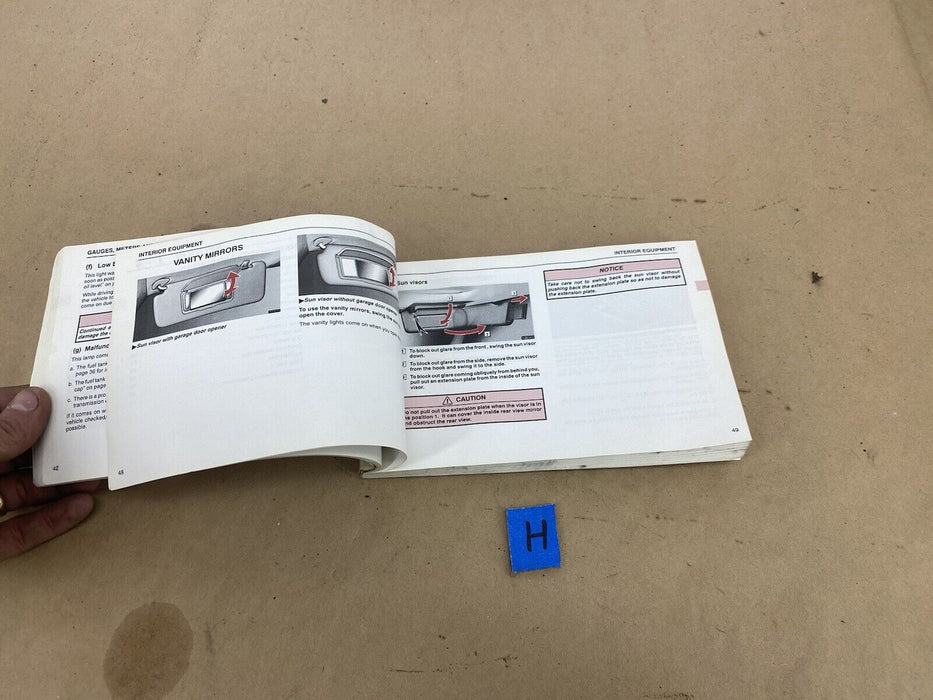 2001 Lexus ES300 ES 300 Owners Manual Book OEM #2274E