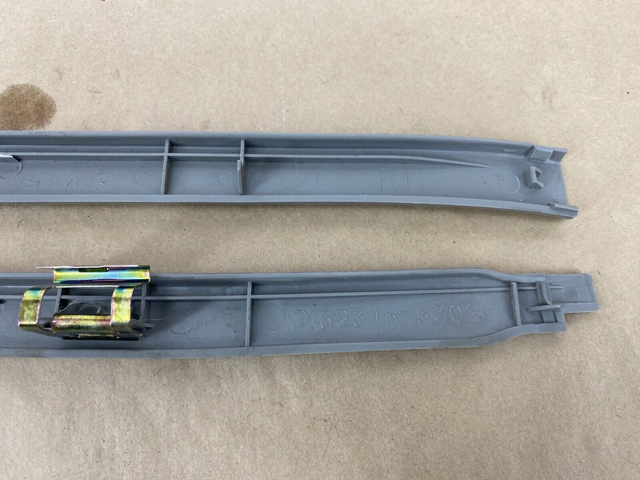 1997-2001 Lexus ES300 Rear Door Sill to Carpet Trim Gray L & R Pair OEM #2394E