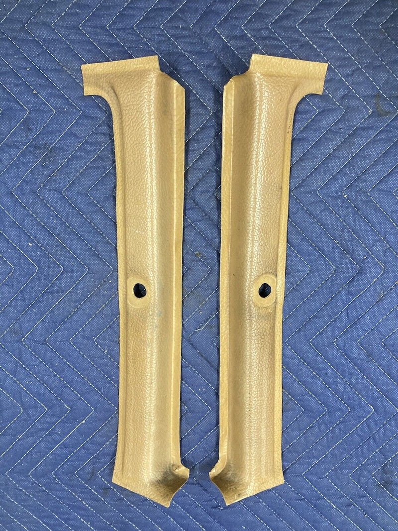 1975-1985 Volvo 242 240 244 B Pillar Trim Tan Pair Left Right LH RH #1664M