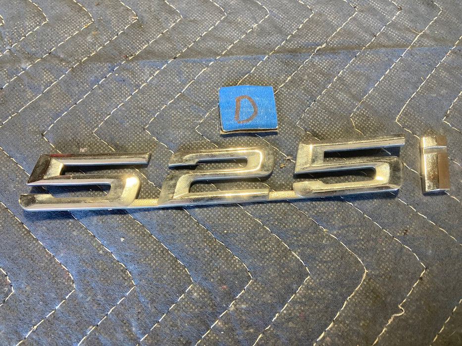 1988-1996 BMW E34 5 Series 525i Chrome Emblem Factory Numbers OEM #2026M